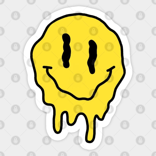 Melting Smiley Face Sticker by CoolMomBiz